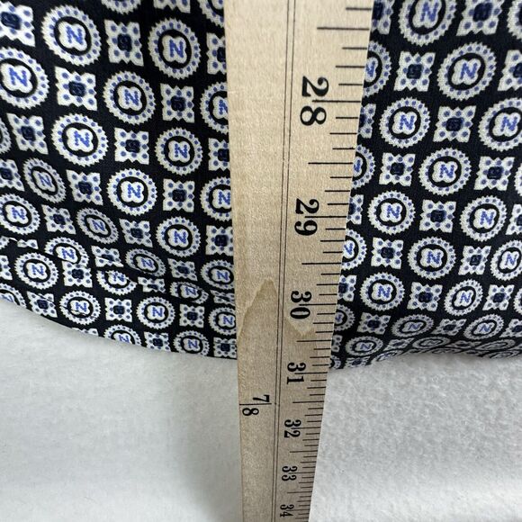 Nat Nast Shirt Men Large Blue Geometric 50 CLOCK CLUB Silk Bowling Hipster Shirt - Picture 3 of 10